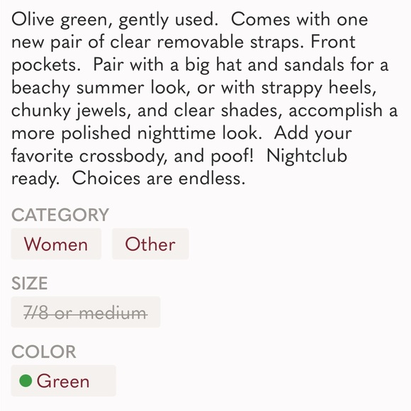 Alyn Paige army green romper size 7 - Picture 6 of 6